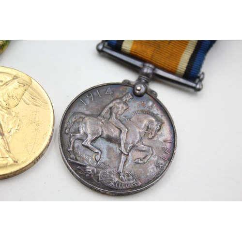 2366 - A WWI British medal pair presented to 81504 Pte. A.E Ruggles The Queen's R.