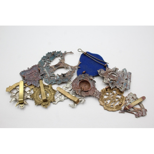 2368 - Ten military cap badges