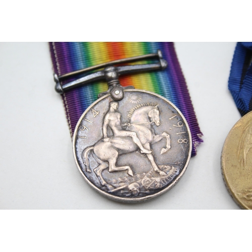 2374 - A WWI British medal pair presented to T4-172393 Pte. J. Millard A.S.C.