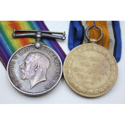 2374 - A WWI British medal pair presented to T4-172393 Pte. J. Millard A.S.C.