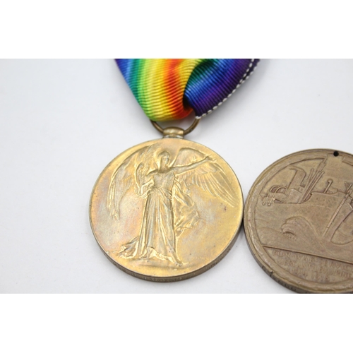 2375 - Four WWI medals, one War presented to 3705 Pte. J. Evans. Staff. R., one Victory presented to 188238... 