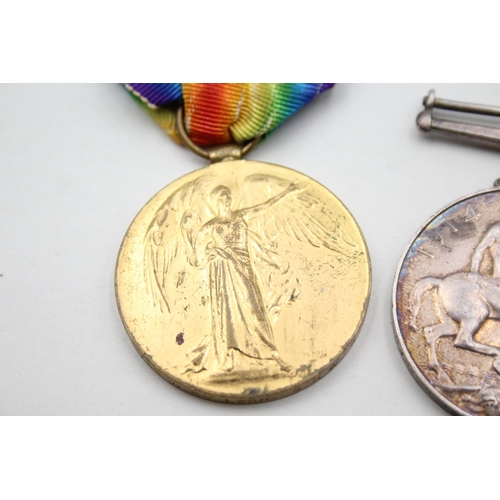 2376 - Three WWI medals, one war presented to 14552 Pte. T. Davies. R.W. Fus., one Victory presented to M. ... 