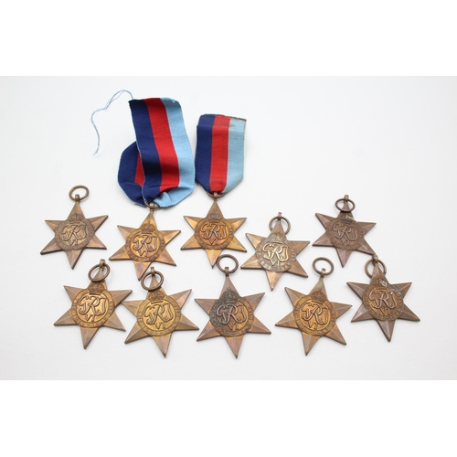 2384 - Ten WWII The 1939-1945 Star medals