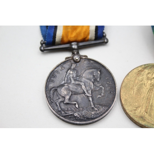 2385 - A WWI British medal pair presented to 9800 Spr. J. Mathie. R.E.