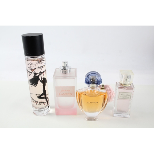 485G - Four women's fragrances to include Miss Dior, Shalimar etc.