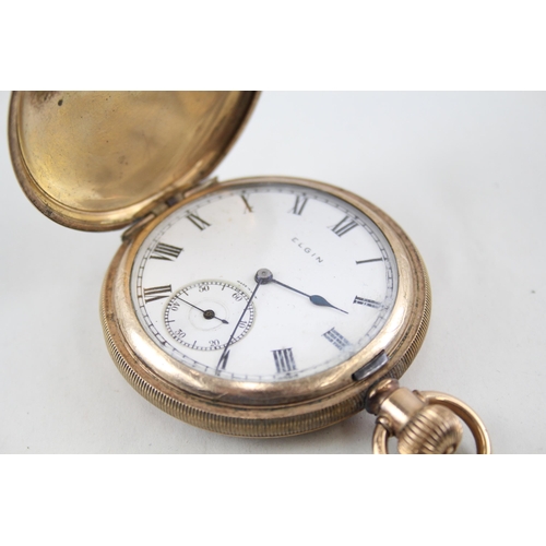 2264 - A vintage Elgin rolled gold full hunter pocket watch