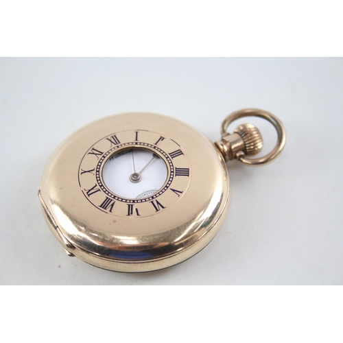 2269 - An antique Waltham rolled gold half hunter pocket watch