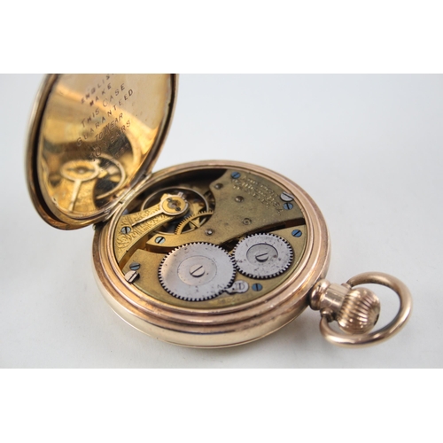 2269 - An antique Waltham rolled gold half hunter pocket watch