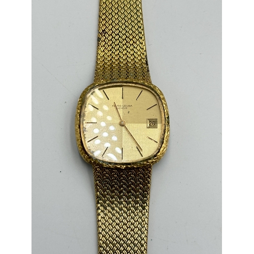 2282 - A vintage Favre-Leuba gold plated men's wristwatch