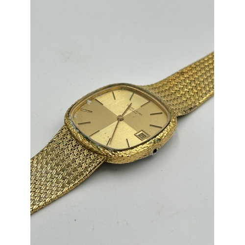 2282 - A vintage Favre-Leuba gold plated men's wristwatch