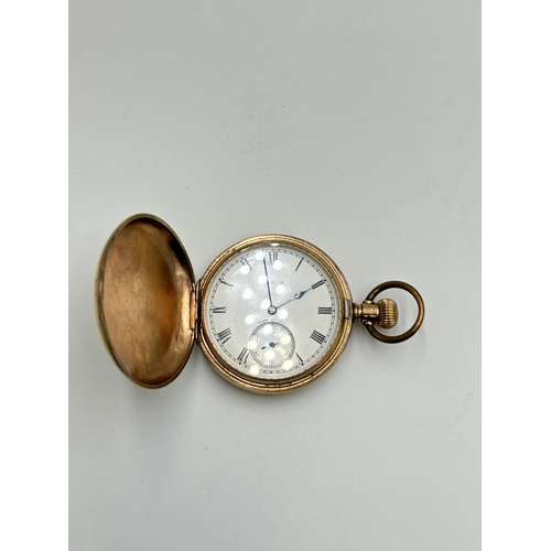 2283 - An early 20th century Elgin gold plated cased hand wind full hunter pocket watch