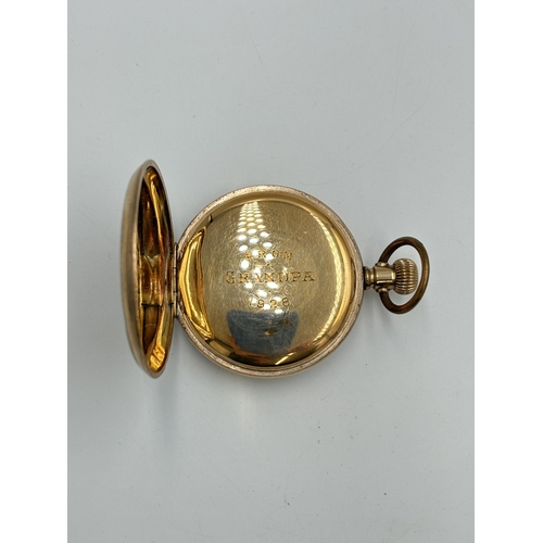 2283 - An early 20th century Elgin gold plated cased hand wind full hunter pocket watch