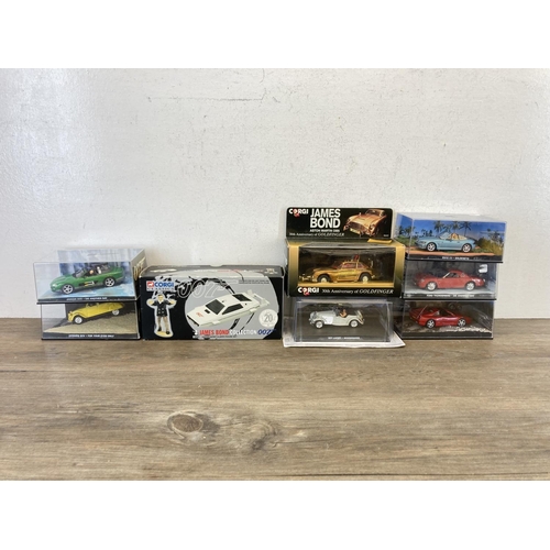 443 - Eight boxed James Bond 007 diecast model vehicles comprising Corgi Limited Edition 30th Anniversary ... 