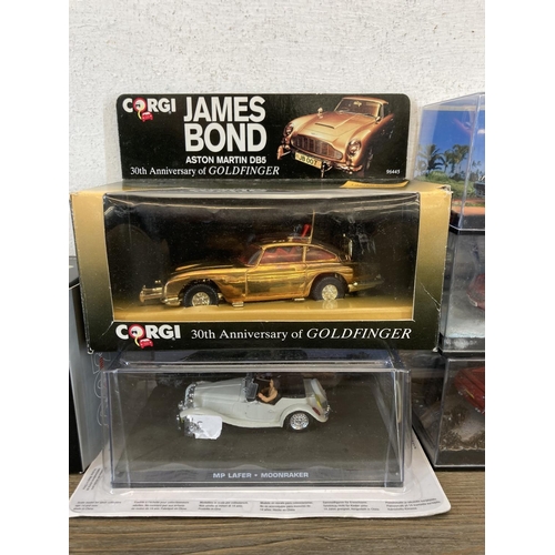 443 - Eight boxed James Bond 007 diecast model vehicles comprising Corgi Limited Edition 30th Anniversary ... 