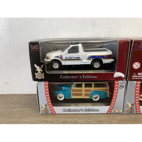 445 - Six boxed Collector's Edition diecast model vehicles, two Roadsure Ford Woody (1948), two Ford F-150... 