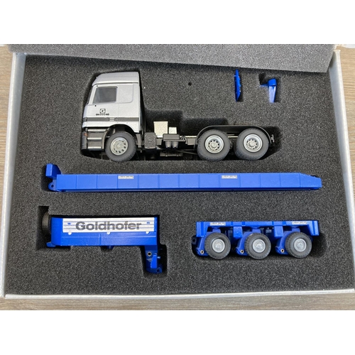 449 - A boxed Goldhofer diecast model transport lorry - model no. 40117/0