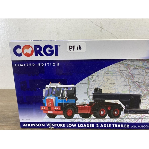 453 - A boxed Corgi Limited Edition W.H. Malcom Plant Limited Atkinson Venture low loader 2 axle trailer