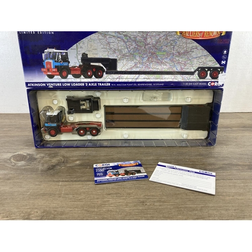 453 - A boxed Corgi Limited Edition W.H. Malcom Plant Limited Atkinson Venture low loader 2 axle trailer