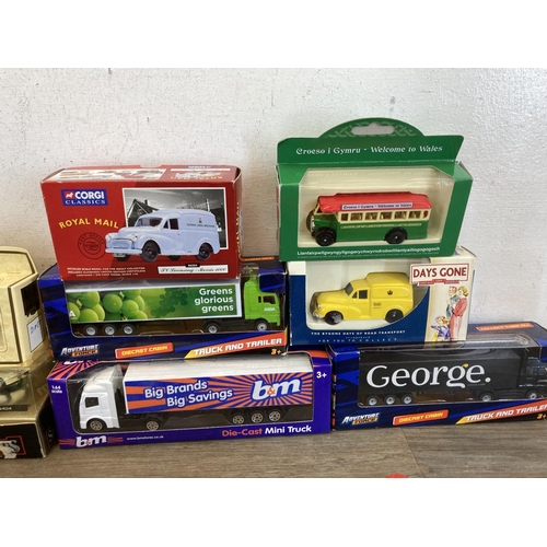 454 - A collection of diecast model vehicles to include boxed Bburago Ferrari 126 C4 Turbo, Corgi Classic ... 