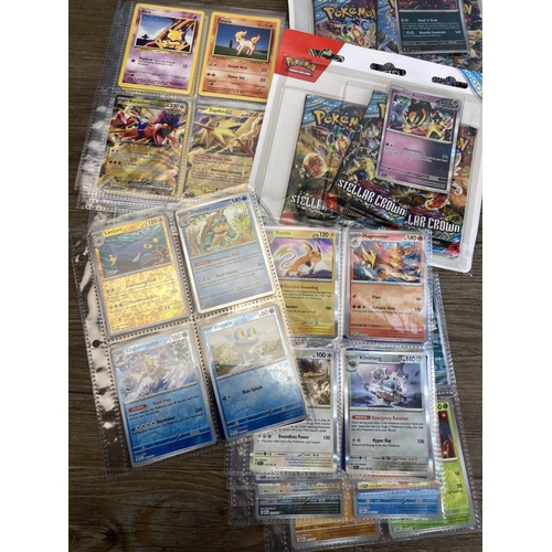 457 - A collection of Pokémon cards to include Scarlett and Violet 151, Scarlett and Violet Stellar Crowd,... 