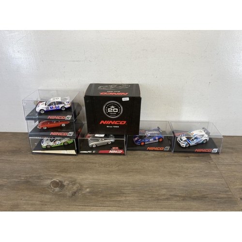 461 - Seven boxed Ninco slot cars to include McLaren F1 Gulf - no.50838, Porsche 356-A - no.50237, Ford Si... 