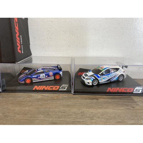 461 - Seven boxed Ninco slot cars to include McLaren F1 Gulf - no.50838, Porsche 356-A - no.50237, Ford Si... 