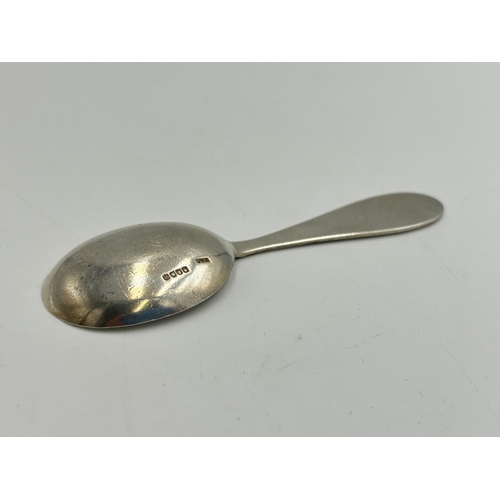 2342 - A cased George V W. H. Collins & Co hallmarked Glasgow silver 'Little Miss Muffet' baby spoon, dated... 