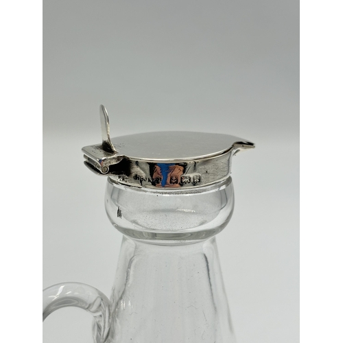 2343 - An Edwardian H B Johnson & Co hallmarked Birmingham silver topped and cut glass whisky noggin, dated... 