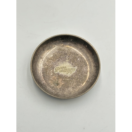 2347 - A vintage H. Erber-Gorlitz Gowe Silber .900 grade circular trinket dish - approx. gross weight 25.5g