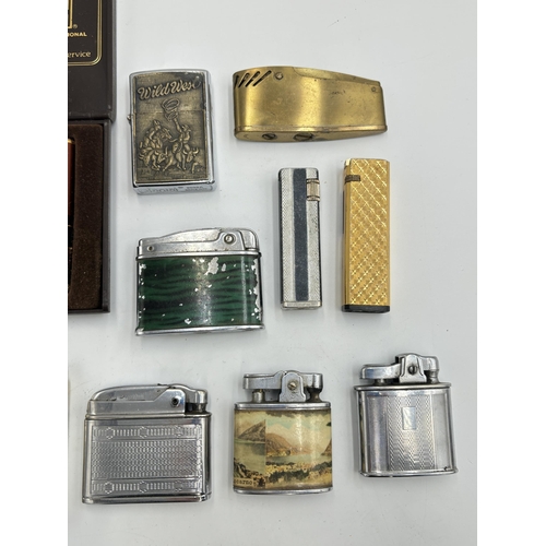 2403 - Ten vintage cigarette lighters to include Mosda Streamline, Mosda 