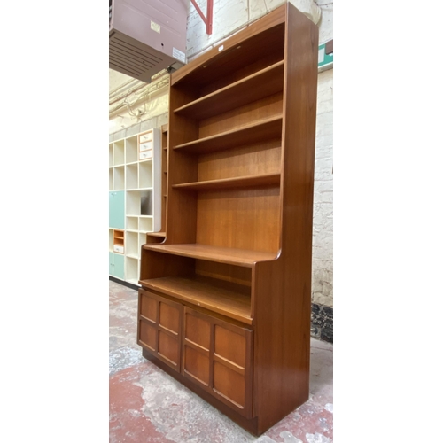 25 - A Nathan Squares teak wall unit/bookcase - approx. 193cm high x 102cm wide x 45cm deep