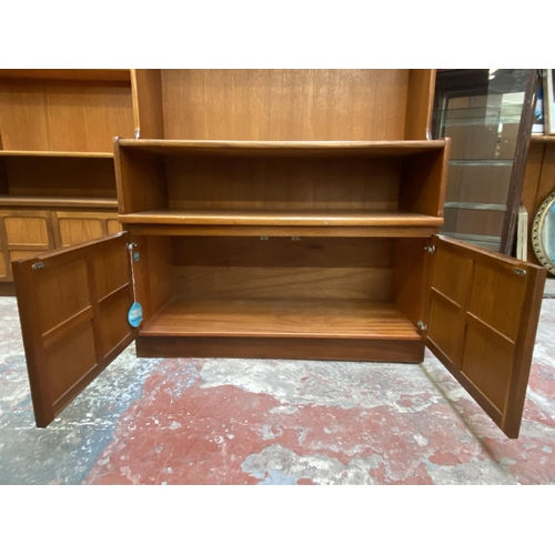 25 - A Nathan Squares teak wall unit/bookcase - approx. 193cm high x 102cm wide x 45cm deep