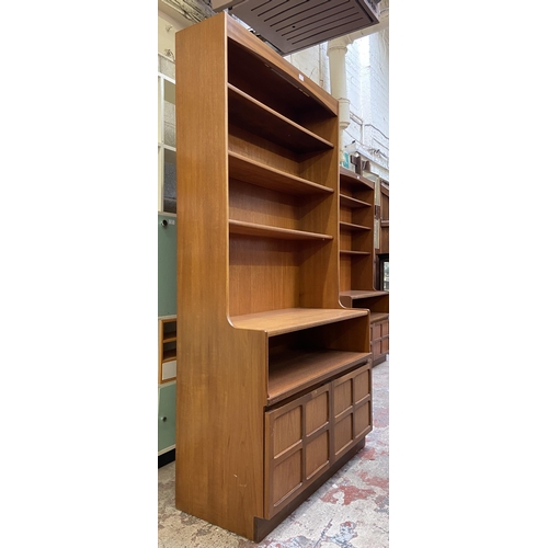 26 - A Nathan Squares teak wall unit/bookcase - approx. 193cm high x 102cm wide x 45cm deep