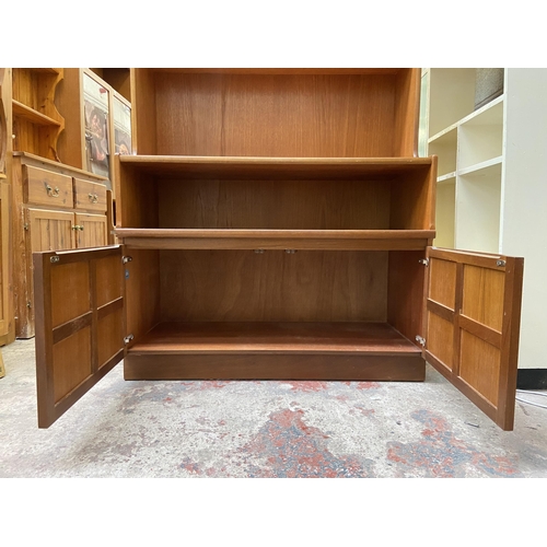 26 - A Nathan Squares teak wall unit/bookcase - approx. 193cm high x 102cm wide x 45cm deep