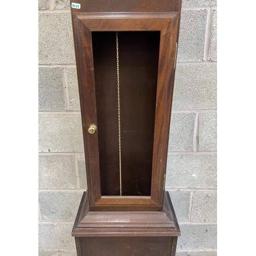 34A - A Fenclocks of Suffolk mahogany cased Grandfather clock - approx. 194cm high x 46cm wide x 26cm deep