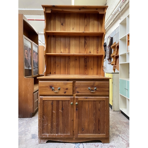 44 - A pine dresser - approx. 183cm high x 92cm wide x 43cm deep