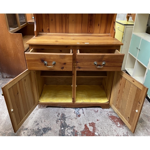 44 - A pine dresser - approx. 183cm high x 92cm wide x 43cm deep