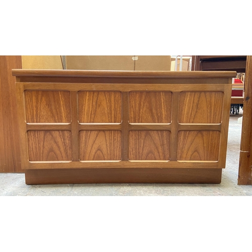 47 - A Nathan Squares teak media cabinet - approx. 52cm high x 90cm wide x 46cm deep