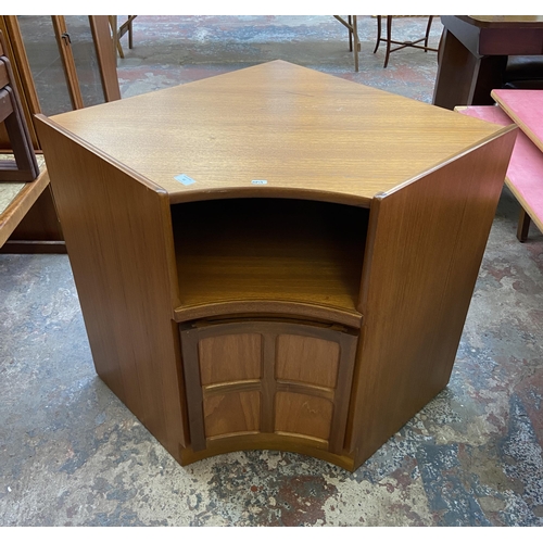 52 - A Nathan Squares teak corner cabinet - approx. 76cm high x 98cm wide x 80cm deep