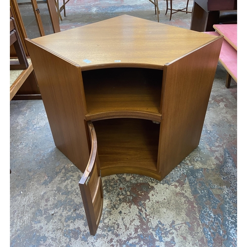 52 - A Nathan Squares teak corner cabinet - approx. 76cm high x 98cm wide x 80cm deep