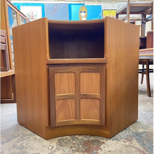 52 - A Nathan Squares teak corner cabinet - approx. 76cm high x 98cm wide x 80cm deep