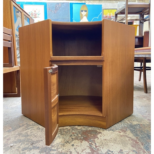 52 - A Nathan Squares teak corner cabinet - approx. 76cm high x 98cm wide x 80cm deep