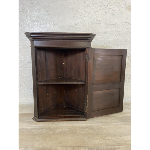 63B - Three pieces of late 19th/early 20th century furniture, one carved oak bobbin turned octagonal side ... 