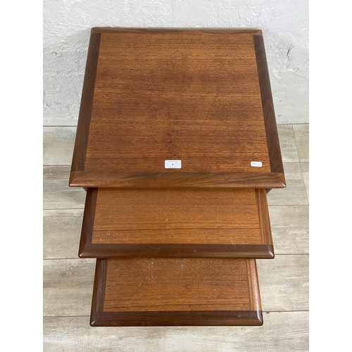 8 - A mid 20th century G Plan Astro teak nest of tables - approx. 52cm high x 50cm wide x 50cm deep