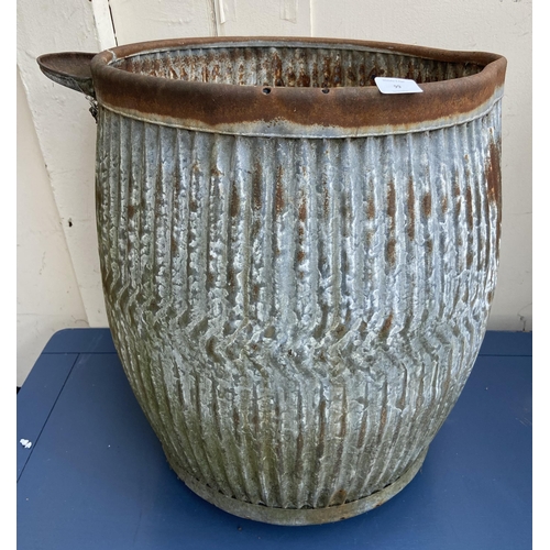 99 - A galvanised dolly tub - approx. 57cm high x 44cm diameter