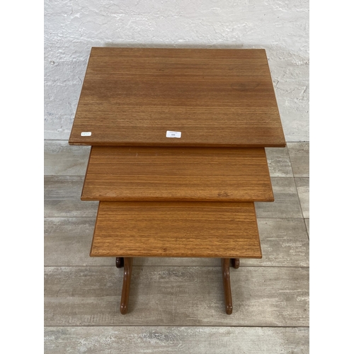 131 - A mid 20th century G Plan Fresco teak nest of tables - approx. 52cm high x 56cm wide x 40cm deep