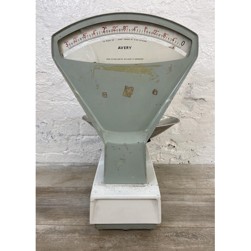 137 - A set of mid 20th century Avery shop weighing scales - approx. 61cm high