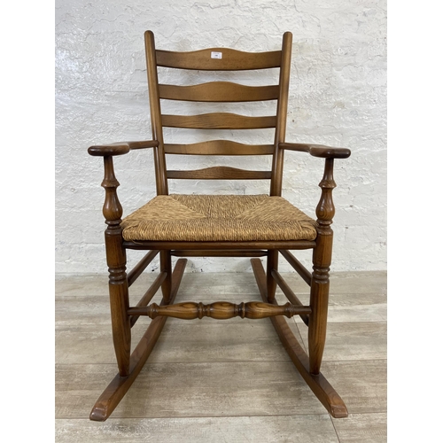 148 - Three chairs, two mid 20th century elm and beech folding with red vinyl seats and one 19th century s... 