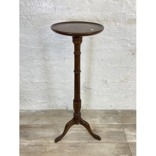 169 - Two pieces of occasional furniture, one 19th century style mahogany tripod pedestal jardinière stand... 