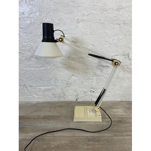 174 - A mid/late 20th century Micromark white metal articulated desk lamp on plastic base - approx. 82cm h... 